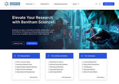 Website Redesign - Science Journal design figma journal landing page publishing science ui ux webpage website