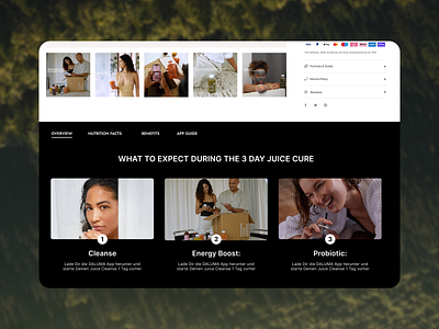 Website Redesign design ecommerce energy boost figma juice cleanse probiotic product page skincare ui ux webpage website
