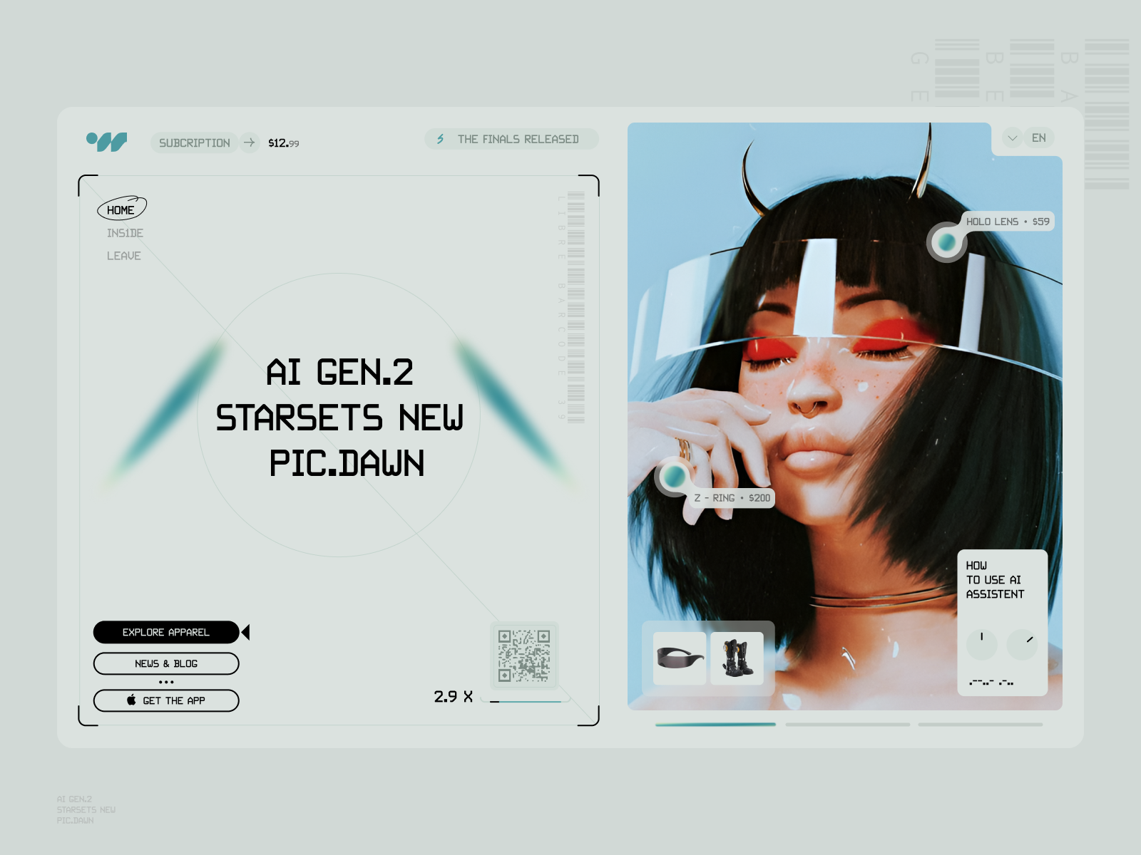 ai picture generator \ 0// 2022 2023 ai artficial intelligency awsmd clean generator grey inetersting landing page modern nft qr saas website