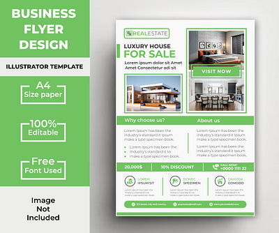 corporate and real estate business flyer leaflet brochure design ads ads design canva canva ads design canva design design graphic graphic design illustration ui