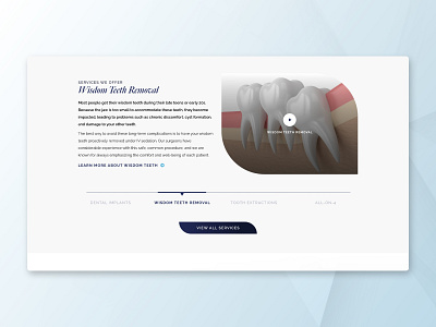 Premier Center - Services Section cosmetic surgeon cosmetic surgery website design graphic design medical practice website design oral surgeon oral surgeon website design oral surgery ui web design website design
