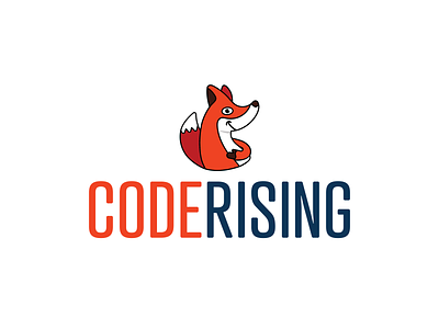 Code Rising branding code coding edtech education logo mascot vector