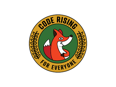 Code Rising Badge badge branding illustration logo mascot vector