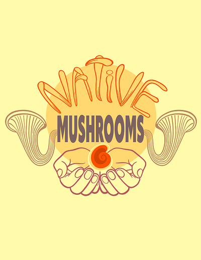 Native Mushrooms logo design logo design