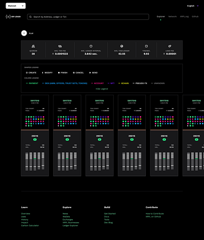 XRPL Explorer design product product design ui web web3