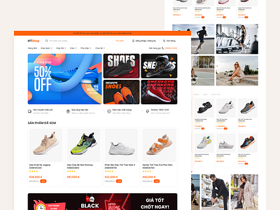HTShop - Shoe eCommerce Theme clean concept design ecommerce ecommerce web fashion minimal product design shoe shoeecommerce shop ui ui design ui element user interface web web design