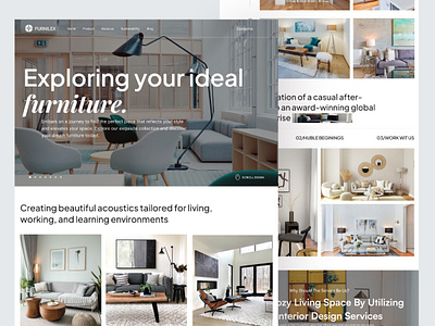 Furnilex - Furniture Landing Page agency design ecommerce furniture furniture website home homepage inteior landing page livingroom online shop property shop store ui ux web web design website website design