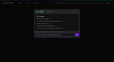 AI chatbot for XRPL ai chatbot design product design ui web