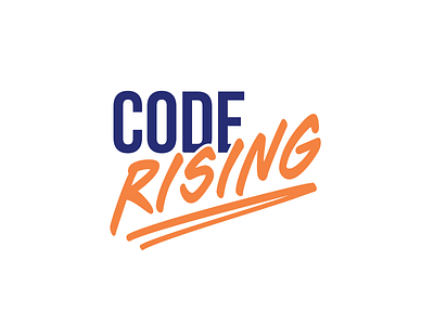 Code Rising: Graffiti branding design logo vector workmark