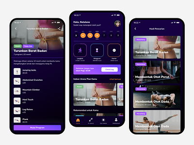 Bugar: Workout App - Mobile Design dark mode digital wellness exercise app gamification gym app health tech mobile design ui design ui inspo workout app