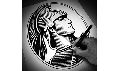 American Express Company (Amex) was founded back in 1850 and inc american express artwork brand identity design engraving etching icon illustration line art logo logo mark scratchboard steven noble woodcut