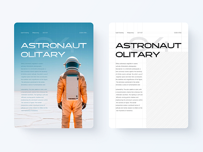Astronaut olitary design graphic design poster typography ui web