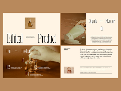 Ethical Skincare Presentation Deck Exploration aeathetic beige canva contemporary deck keynote layout pitch pitch deck powerpoint presentation skincare slides typography
