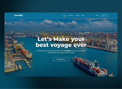 Hero Section For Voyage company dailyuichallenge graphic design landingpage ui ux