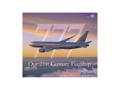 American Airlines 777 3D Lenticular Mousepad 3d branding graphic design