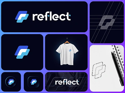 " Reflect " Brand Styleguide templet brand guideline brand identity brand style branding branding service creative logo design futuristic logo graphic designer idenntity designer letter r futuristic logo letter r logo letter r minimal logo logo logo designer logo templet minimal logo designer minimallest modern logo design r letter logo visual identity