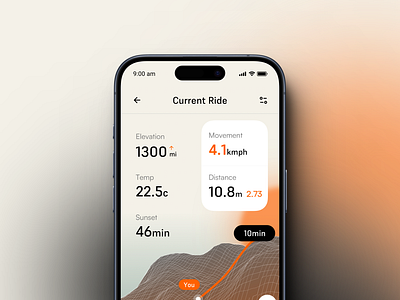 E-bike Mobile App / Progress app design interfacedesign ui uiux ux