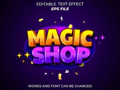 magic shop text effect for badge gaming app badge branding design game graphic design illustration label logo magic shop text effect ui