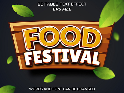 food festival text effect for badge food badge branding design food festival graphic design illustration label logo text effect
