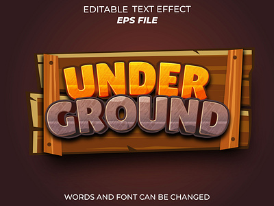 under ground text effect for badge gaming app badge branding design game graphic design illustration label logo mining text effect ui under ground