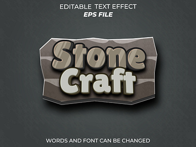 stone craft text effect for badge gaming app badge branding craft design effect game graphic design illustration label logo stone text ui