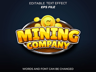 mining text effect for badge gaming app badge branding design game graphic design illustration label logo text effect ui