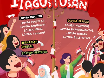 Company Event: 17 Agustus (Indonesia Independence Day) company event graphic design poster