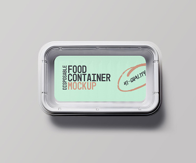 Disposable Food Container Mockup free mockup