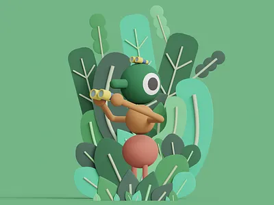 Big Walk Sets Adventure 3d 3d art adventure art art direction b3d blender blender3d design illustration illustration concept illustration design nature plants render