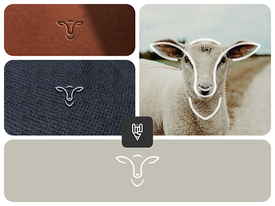 Sheep Logo Design app branding design flat golden ratio graphic design grid logo icon illustration line art logo sheep ui vector
