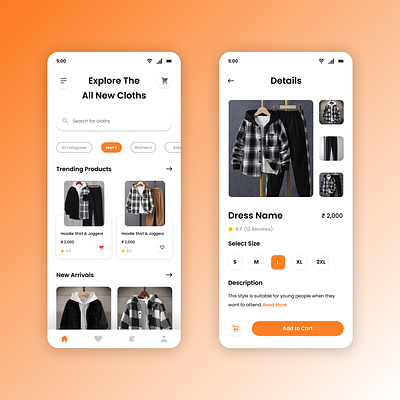 Fashion E commerce Mobile UI ecommerce figma mobileapp ui uidesign uiux ux uxdesign