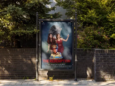 The Redemption Movie Poster - A SAMIUL SHAON Design book cover brochure design flyer design graphic design movie poster