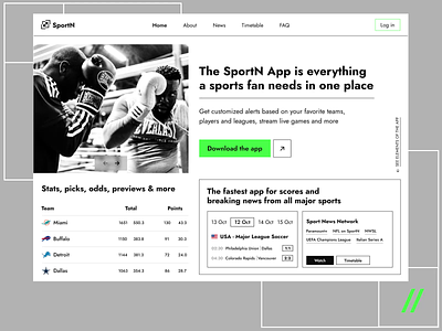 Sports News Mobile iOS App app dashboard design health interface landing landing page mobile platform product design sport ui ux web website webui workout