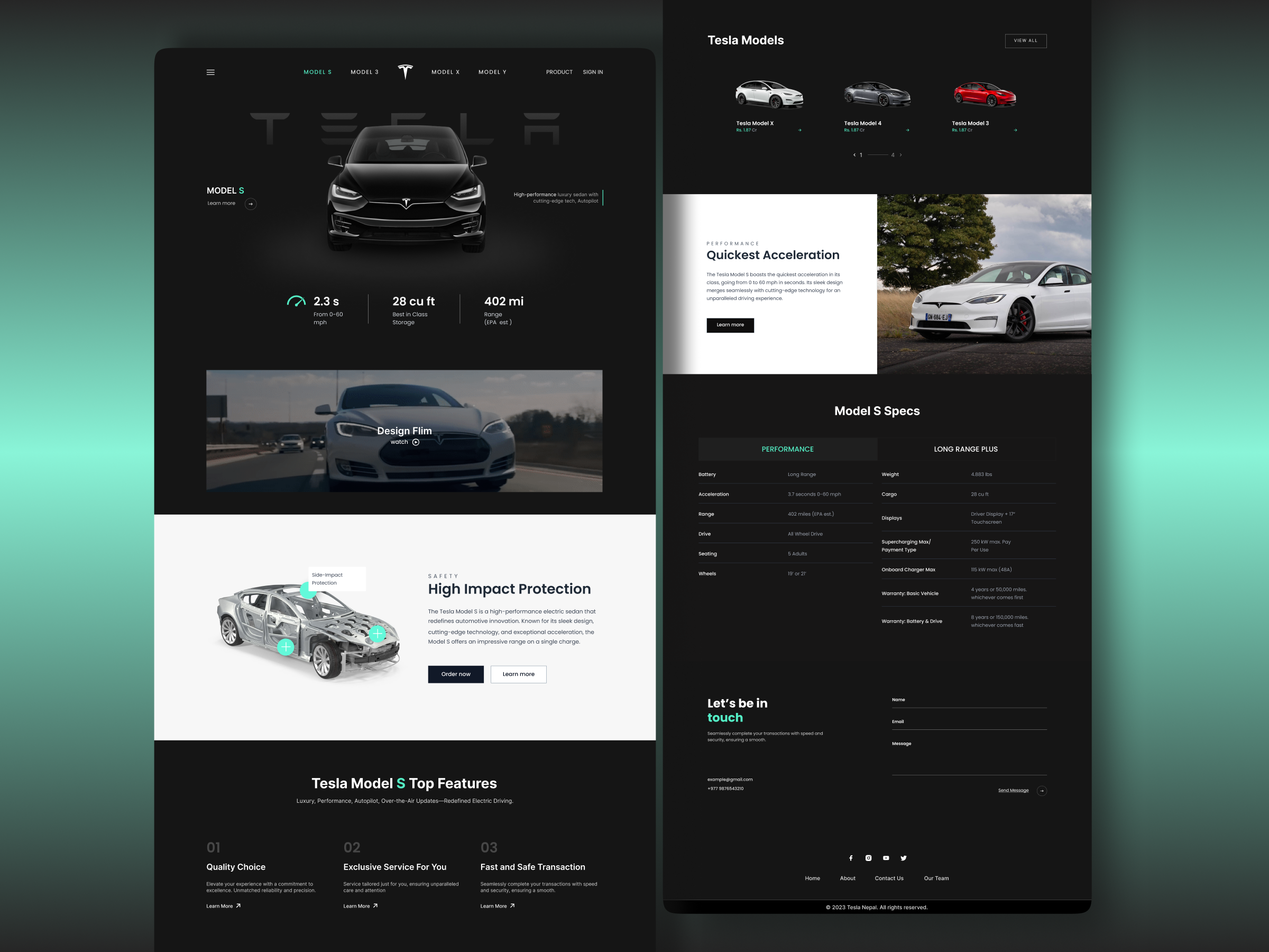 Tesla EV (Car) Nepal Web UI Design app branding design graphic design illustration logo typography ui ux vector