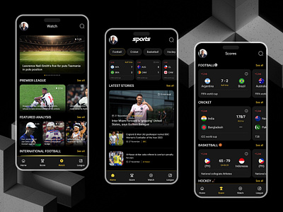 Sports App Design basketball cricket football game app live score pixelean soccer sport app sports sports app design sports news sportsdesign sportsdesigns ui ui ux uidesign uidesigner uiux uiuxdesign uxdesign