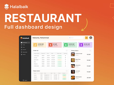 Halalbaik- Restaurant Admin Dashboard admin panel figma ui design food entrepreneur halalbaik inventory dashboard pos dashboard restaurant admin panel restaurant admin panel design restaurant admin panel ui restaurant business restaurant dashboard restaurant dashboard software restaurant kpi dashboard restaurant management dashboard saas design ui ui design ux design