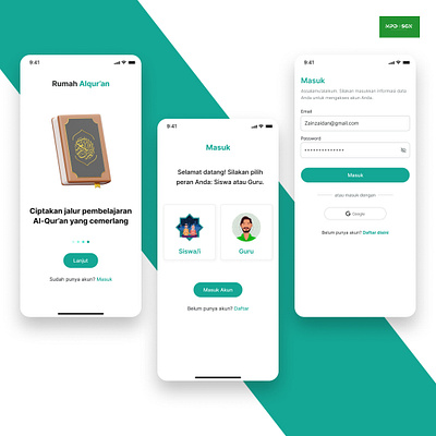 Rumah Al-Qur'an Mobile App mobile app mobile design ui