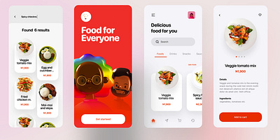 Food App animation app branding design graphic design illustration logo typography ui vector