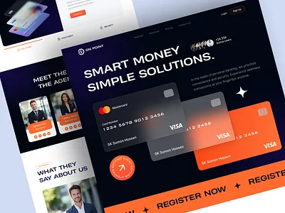 Financial Landing Page finance financial fintech landing page ui design uiux web design website website design
