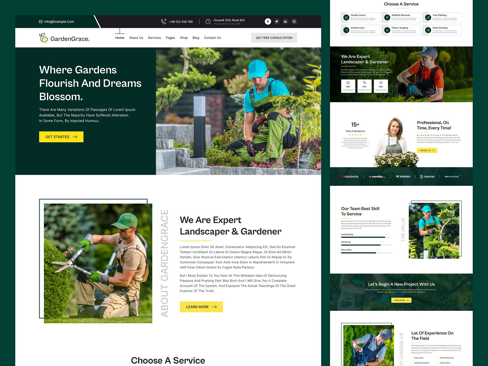 GardenGrace - Landscape & Gardening Website Design by UI/UX Magician on ...