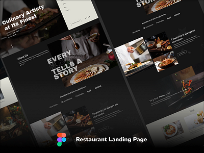 Restaurant Landing Page design landing page ui uiux user experience designer user interface ux