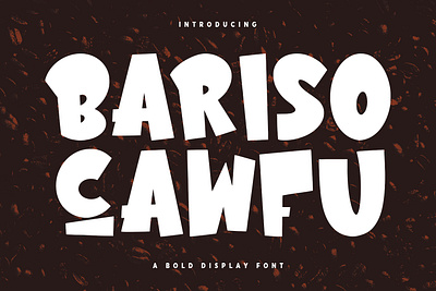 Bariso Cawfu Bold Display Font animation branding font fonts graphic design logo nostalgic