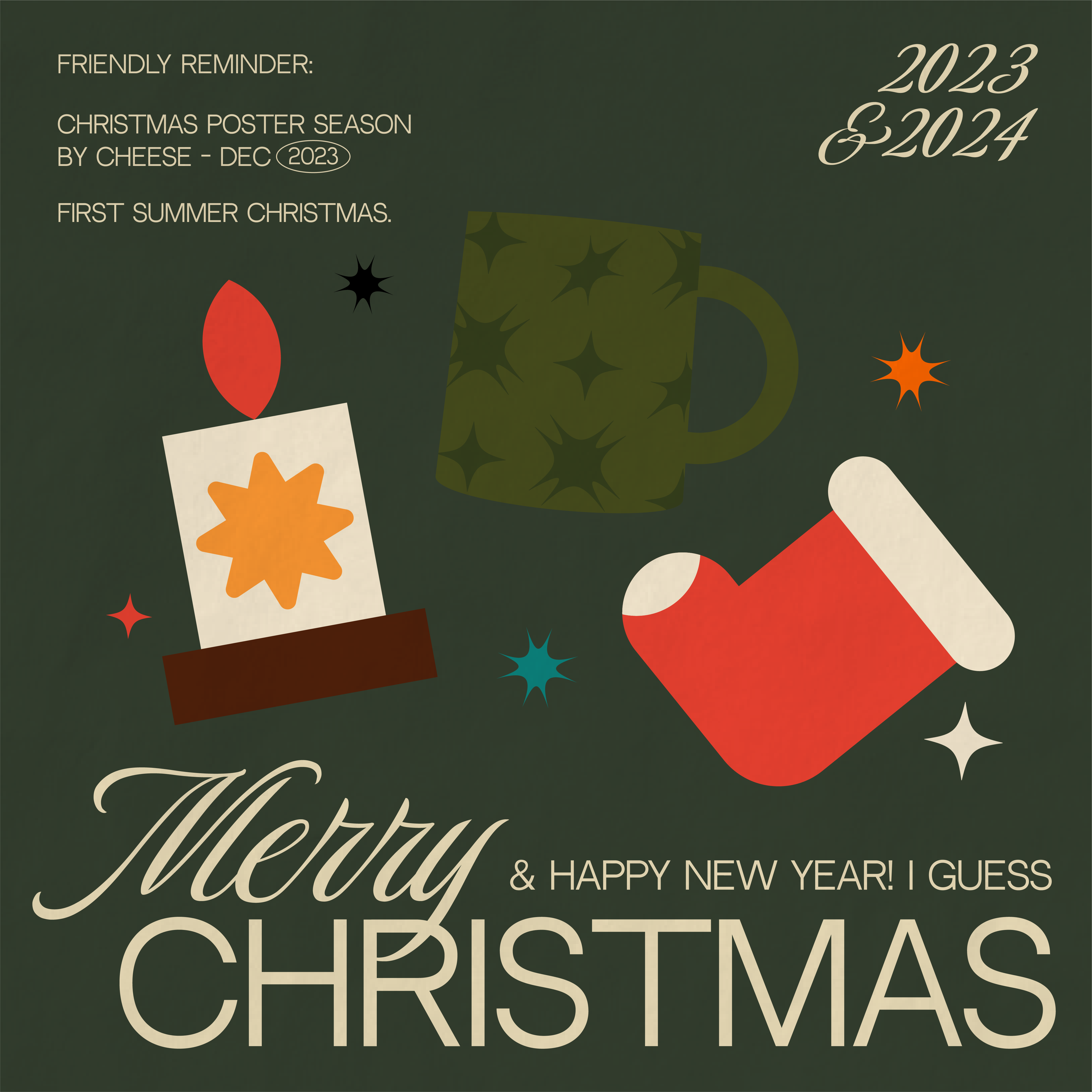 Christmas Poster christmas design graphic design illustration poster typography vector