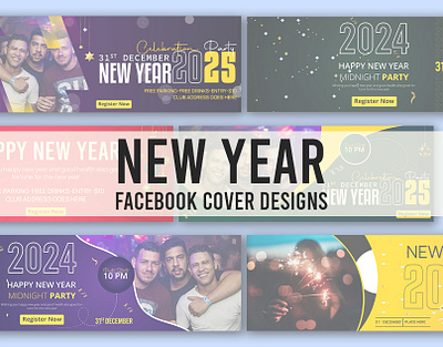 2024 New Year social media cover banner design banner facebook cover garphic design mahfuz jayed new year new year 2024 new year eve new year party
