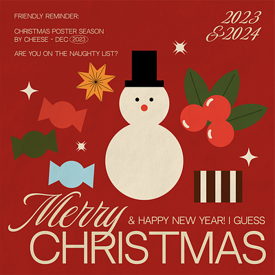 Christmas Poster P2 2023 christmas design graphic design icon illustration poster season vector