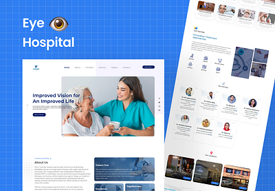 Vtrust Hospital eye care eye hospital hospital landing page ui user interface ux webdesign website