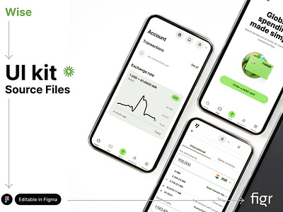 Make Wise UI your own app design binomo branding crypto design editable figma finance free investment kit mobile app mockup template trading ui ui kit ui ux website wise