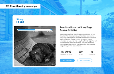 Daily UI Day 32 - Crowdfunding Campaign 100 days ui crowdfunding campaign daily ui day 32 graphic design ui