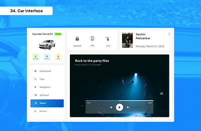 Daily UI Day 34 - Car interface 100 days ui car interface daily ui day 34 graphic design ui