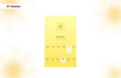 Daily UI Day 37 - Weather 100 days ui daily ui graphic design ui weather